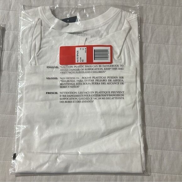 kate spade XS & XL White Watermelon Slice Print Short Sleeve Crew Tee - Picture 7 of 9